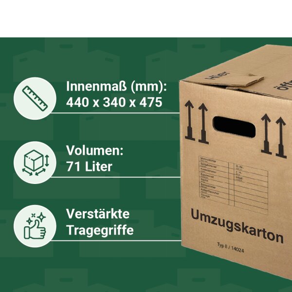Umzugskarton (Typ II) fadenverstrkt